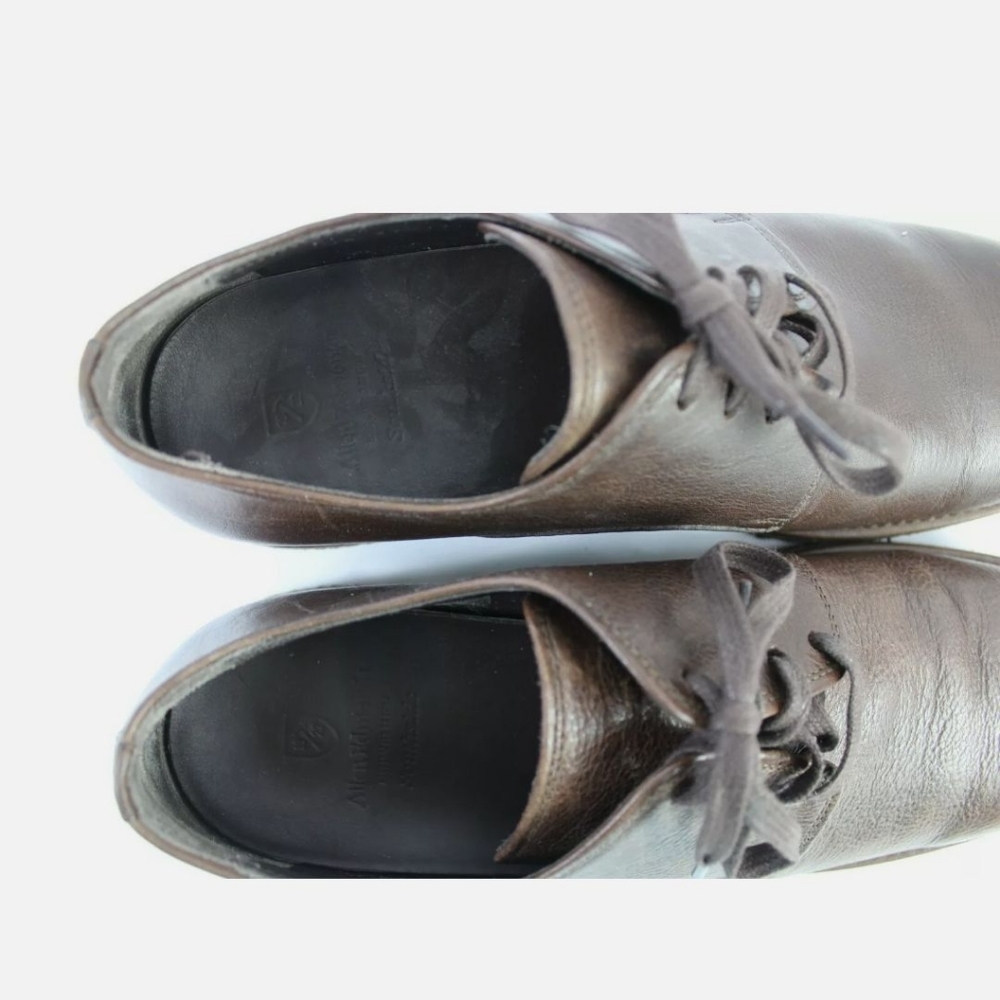 Allen Edmonds Southside Size 10 D Brown Plain Toe Blucher Dress Casual Tie Shoes - Picture 8 of 9